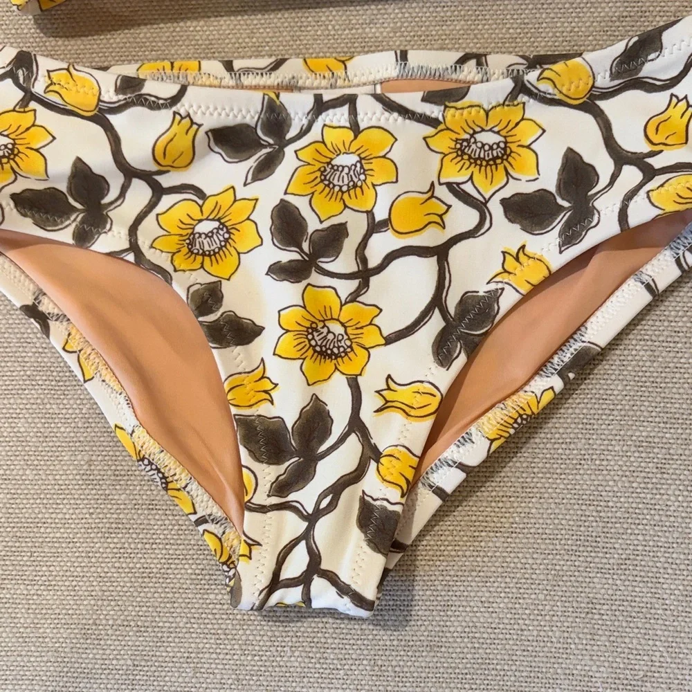 J. Crew Yellow Floral Girls' Rickrack Two-Piece Swimsuit/VARIOUS - Picture 3 of 12